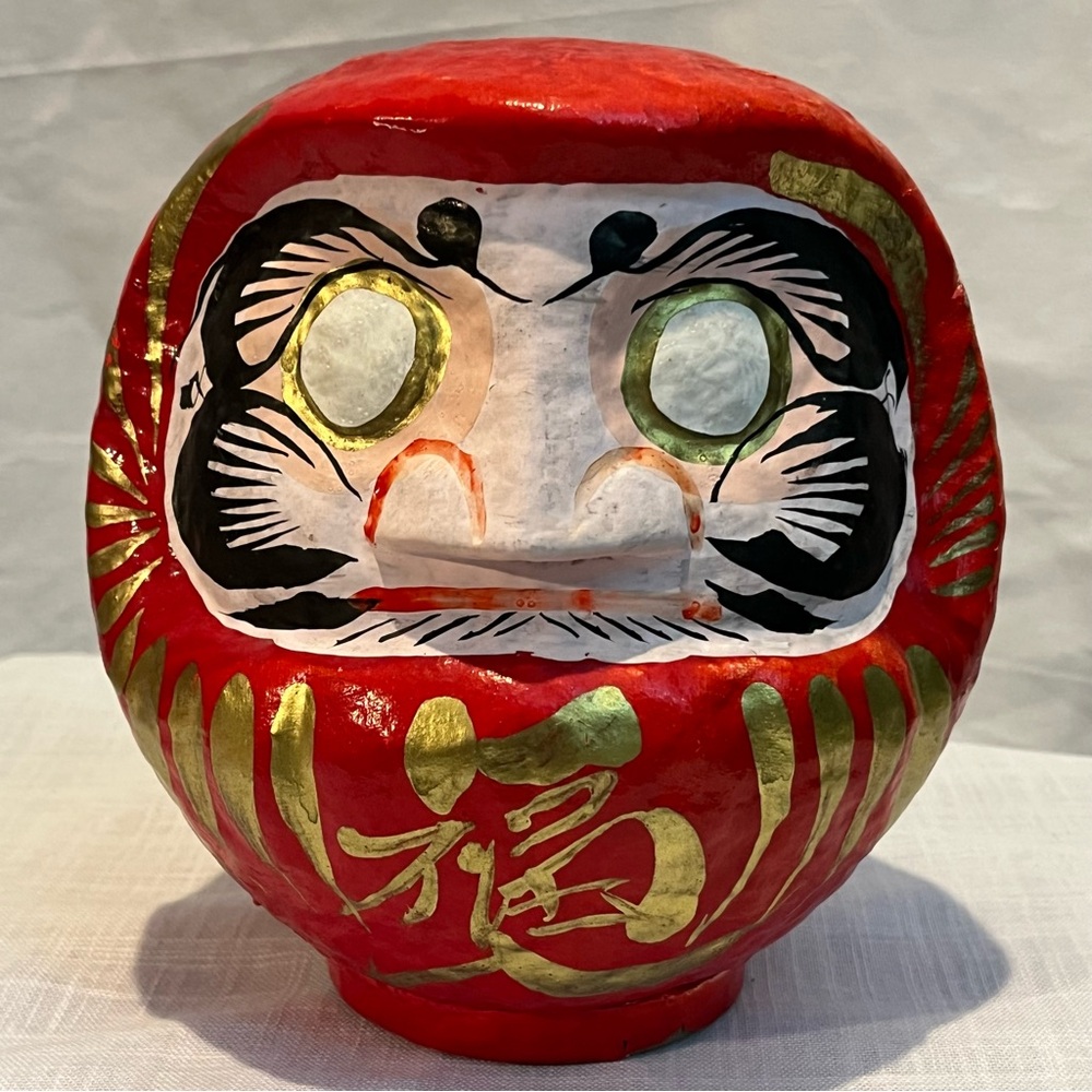 Lucky Daruma Doll/ Art Lucky Daruma/ Bodhidharma Doll /Traditional Japanese Doll